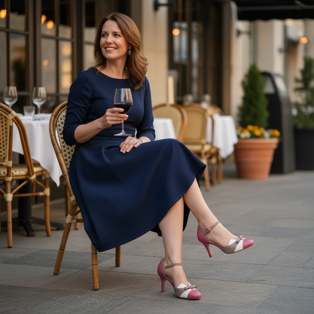 Quinnae | Women's Ribbon Detail Kitten Heel Pumps