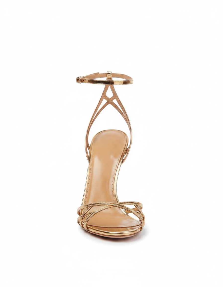 Tamara | Women's Metallic Strap Heeled Sandals