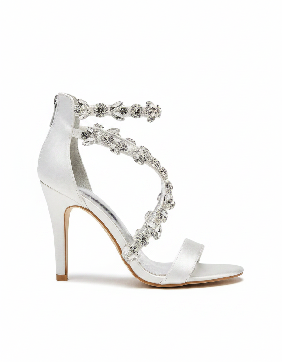 Teofila | Women's T-Strap Suede Heeled Sandals in Brown