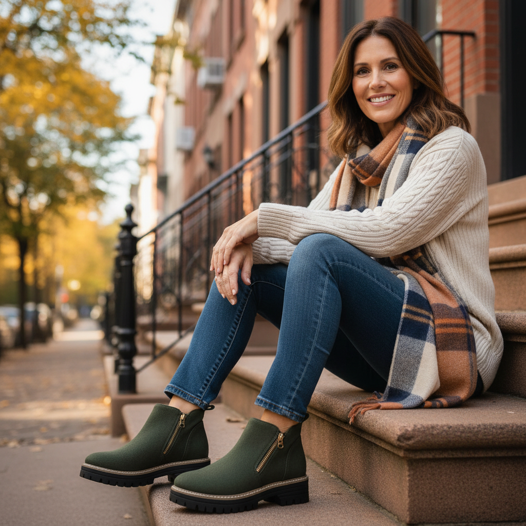 Thalyanna | Women's Comfort Lace-Up Wide Ankle Boots