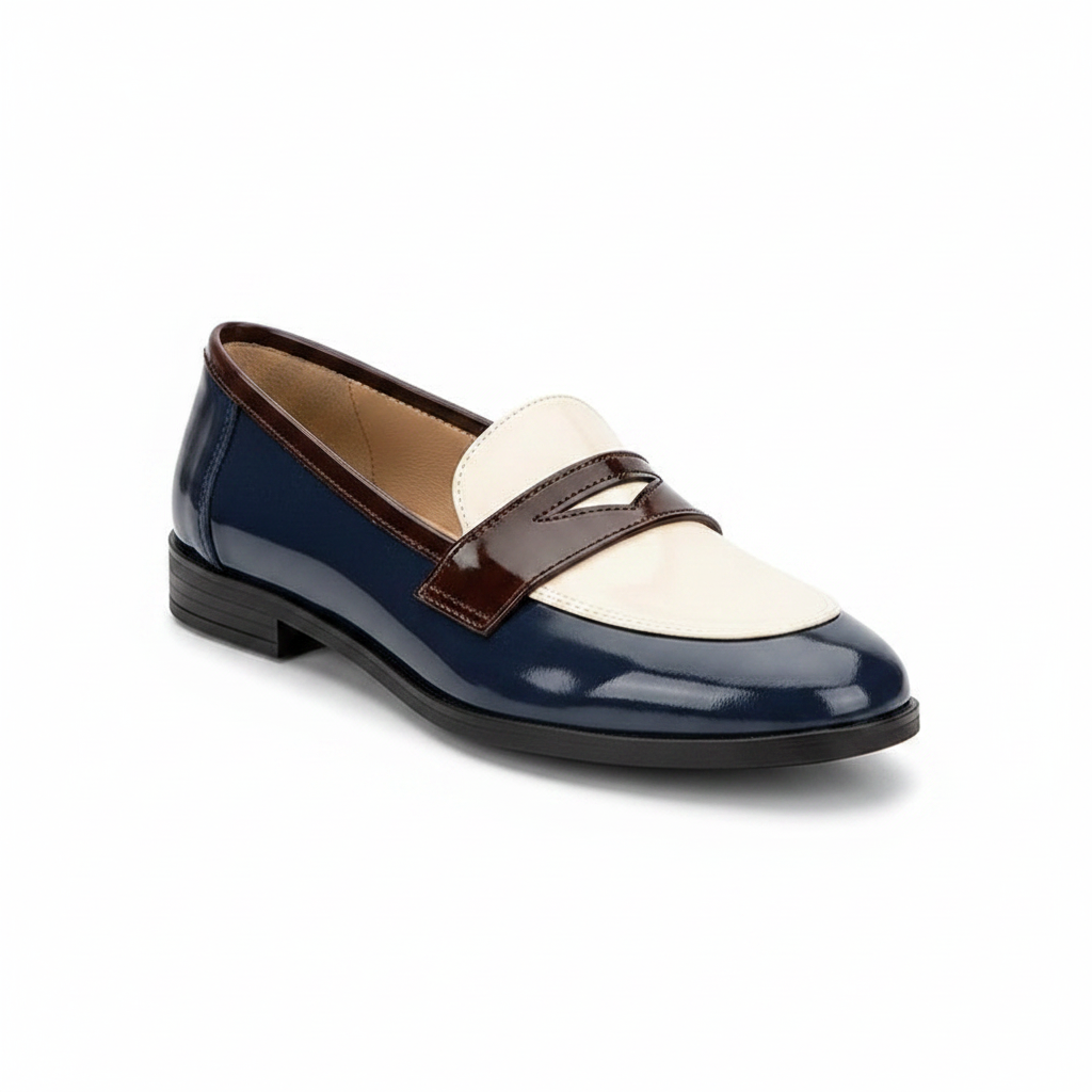 Vivienne | Women's Two-Tone Pointed Toe Loafers