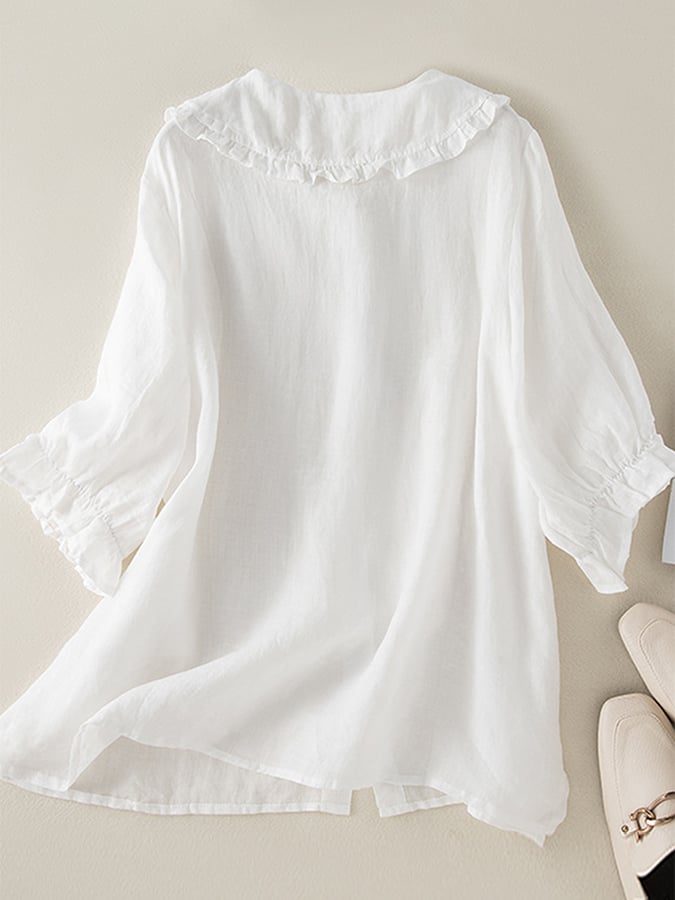 Winifred | Women's Peter Pan Collar Button Front Blouse