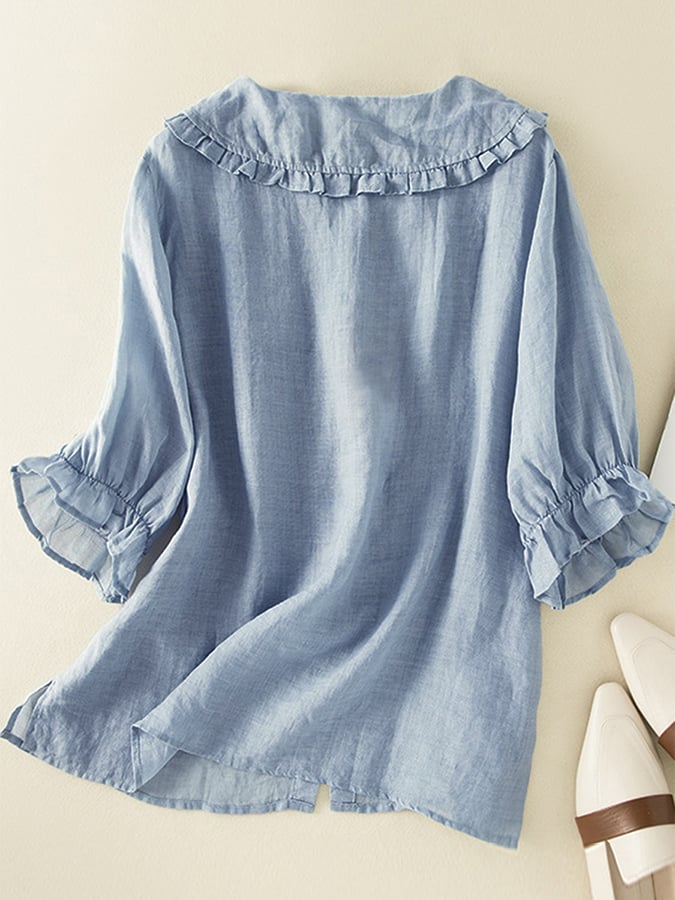 Winifred | Women's Peter Pan Collar Button Front Blouse