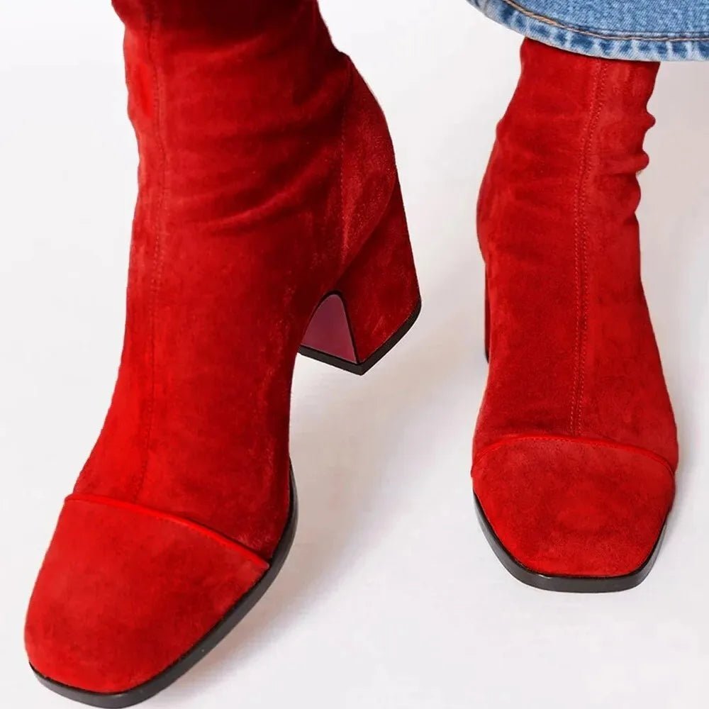 Sienna | Women's Square-Toe Block Heel Ankle Boots