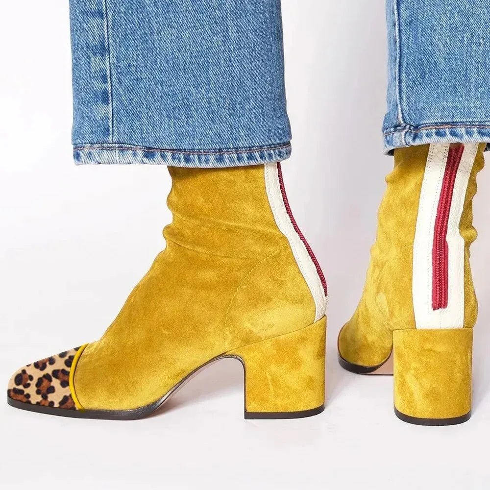 Sienna | Women's Square-Toe Block Heel Ankle Boots