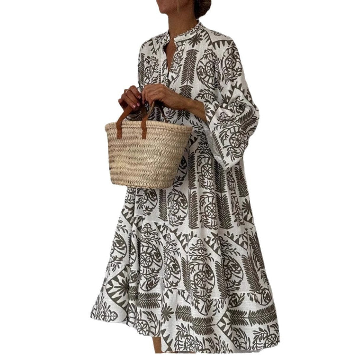 Xanthe | Women's Printed Collared Shirt Dress