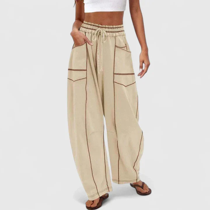 Ysolde | Women's Wide Leg Drawstring Palazzo Pants