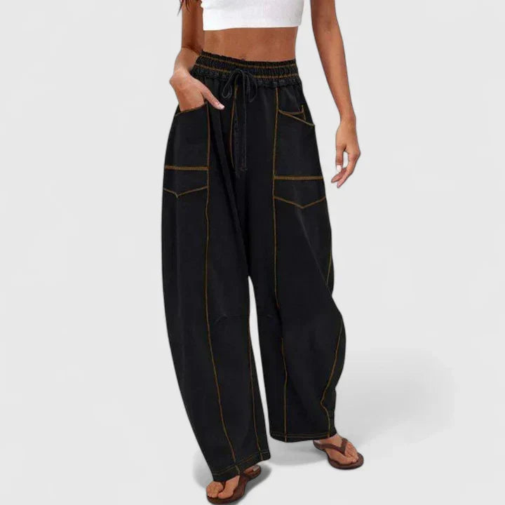 Ysolde | Women's Wide Leg Drawstring Palazzo Pants