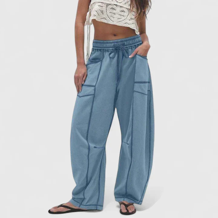 Ysolde | Women's Wide Leg Drawstring Palazzo Pants