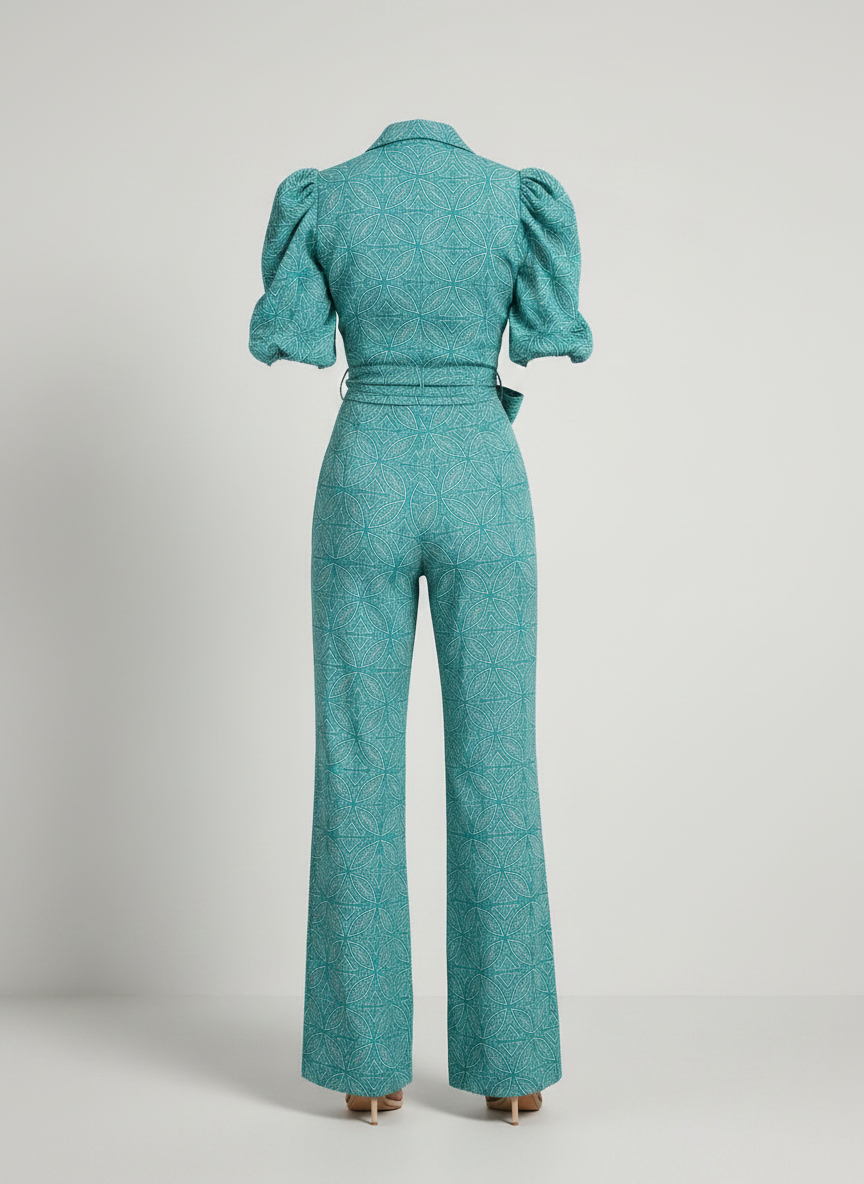 Zella green two piece set back view